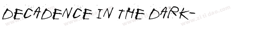 decadence in the dark字体转换